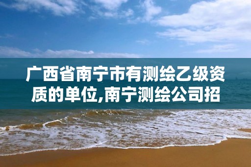 广西省南宁市有测绘乙级资质的单位,南宁测绘公司招聘信息网