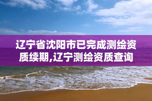 辽宁省沈阳市已完成测绘资质续期,辽宁测绘资质查询