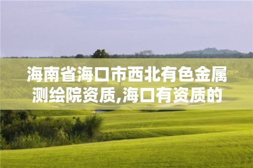 海南省海口市西北有色金属测绘院资质,海口有资质的测绘公司。