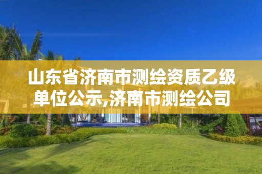 山东省济南市测绘资质乙级单位公示,济南市测绘公司