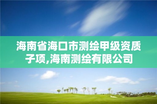 海南省海口市测绘甲级资质子项,海南测绘有限公司