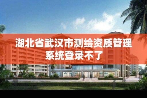 湖北省武汉市测绘资质管理系统登录不了