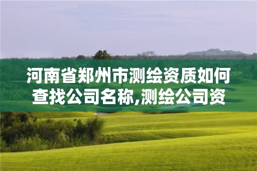 河南省郑州市测绘资质如何查找公司名称,测绘公司资质查询官方网站。