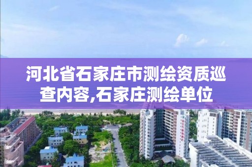 河北省石家庄市测绘资质巡查内容,石家庄测绘单位