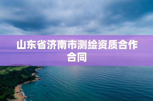 山东省济南市测绘资质合作合同