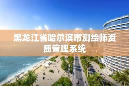 黑龙江省哈尔滨市测绘师资质管理系统