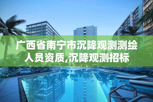 广西省南宁市沉降观测测绘人员资质,沉降观测招标