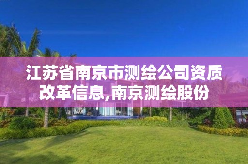 江苏省南京市测绘公司资质改革信息,南京测绘股份