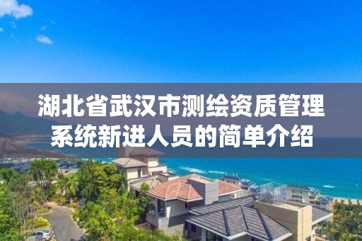 湖北省武汉市测绘资质管理系统新进人员的简单介绍