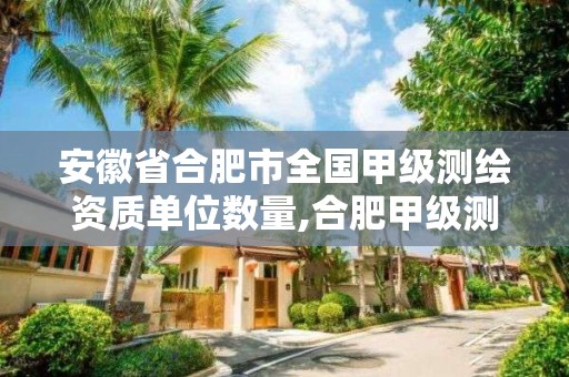 安徽省合肥市全国甲级测绘资质单位数量,合肥甲级测绘公司。