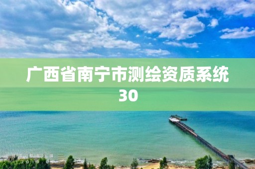 广西省南宁市测绘资质系统30