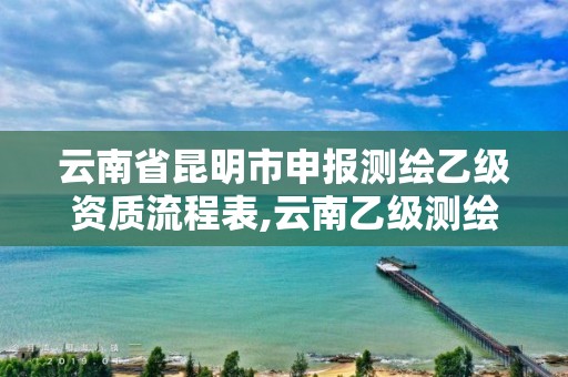 云南省昆明市申报测绘乙级资质流程表,云南乙级测绘公司