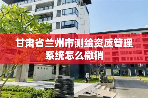 甘肃省兰州市测绘资质管理系统怎么撤销