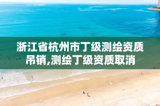 浙江省杭州市丁级测绘资质吊销,测绘丁级资质取消