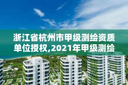 浙江省杭州市甲级测绘资质单位授权,2021年甲级测绘资质