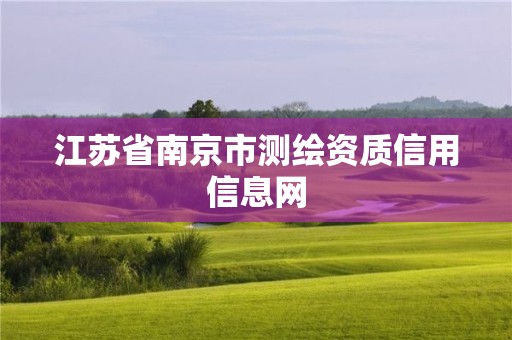 江苏省南京市测绘资质信用信息网