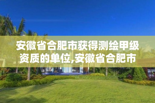 安徽省合肥市获得测绘甲级资质的单位,安徽省合肥市获得测绘甲级资质的单位有几个。