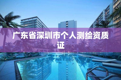 广东省深圳市个人测绘资质证