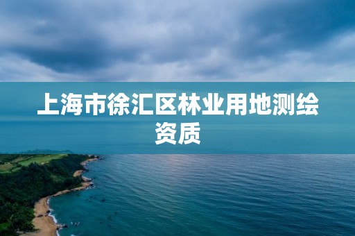 上海市徐汇区林业用地测绘资质