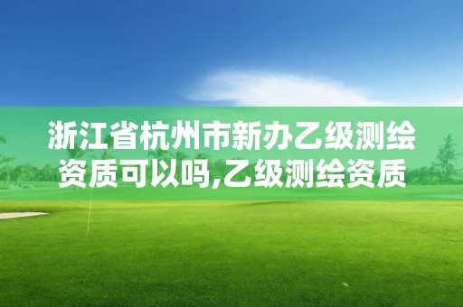 浙江省杭州市新办乙级测绘资质可以吗,乙级测绘资质可以跨省投标吗。