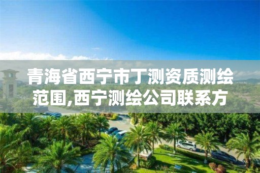 青海省西宁市丁测资质测绘范围,西宁测绘公司联系方式