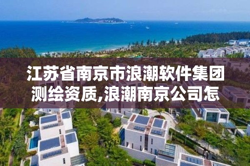 江苏省南京市浪潮软件集团测绘资质,浪潮南京公司怎么样