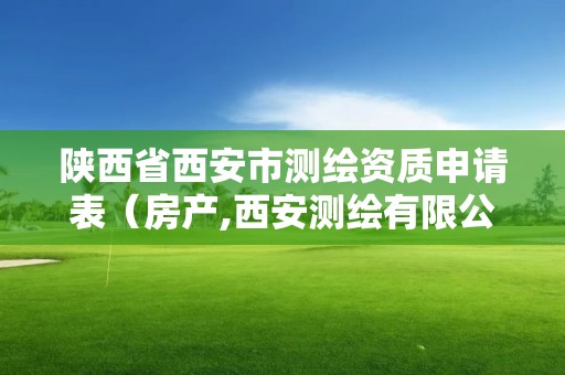 陕西省西安市测绘资质申请表（房产,西安测绘有限公司