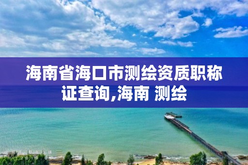 海南省海口市测绘资质职称证查询,海南 测绘