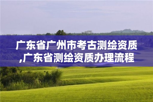 广东省广州市考古测绘资质,广东省测绘资质办理流程