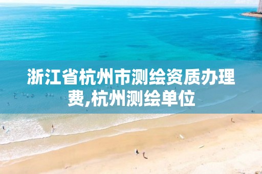 浙江省杭州市测绘资质办理费,杭州测绘单位