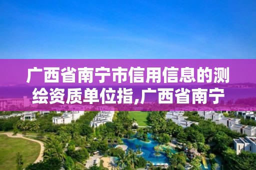 广西省南宁市信用信息的测绘资质单位指,广西省南宁市信用信息的测绘资质单位指哪些。