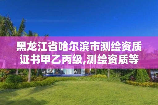 黑龙江省哈尔滨市测绘资质证书甲乙丙级,测绘资质等级丙级是什么意思