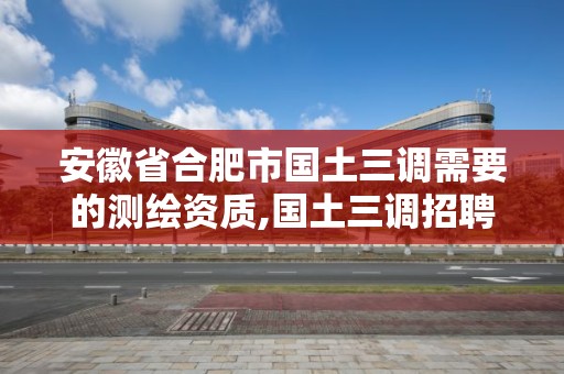 安徽省合肥市国土三调需要的测绘资质,国土三调招聘。