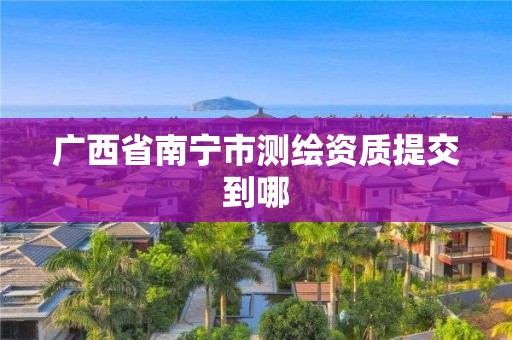 广西省南宁市测绘资质提交到哪