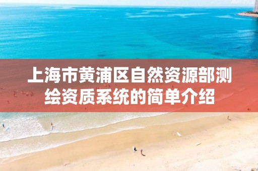 上海市黄浦区自然资源部测绘资质系统的简单介绍