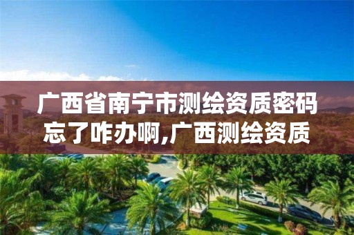 广西省南宁市测绘资质密码忘了咋办啊,广西测绘资质管理系统