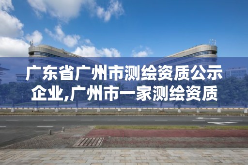 广东省广州市测绘资质公示企业,广州市一家测绘资质单位