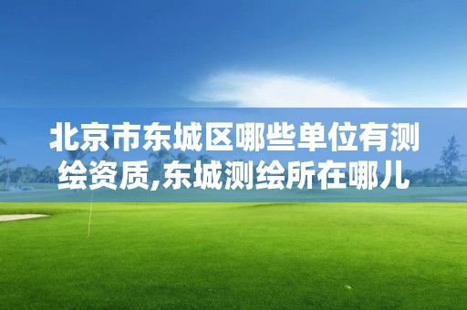 北京市东城区哪些单位有测绘资质,东城测绘所在哪儿?。