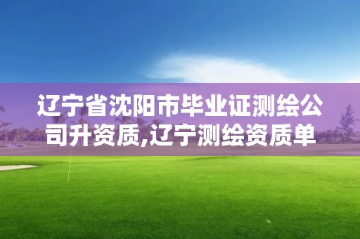 辽宁省沈阳市毕业证测绘公司升资质,辽宁测绘资质单位。