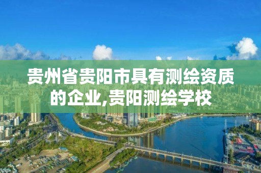 贵州省贵阳市具有测绘资质的企业,贵阳测绘学校