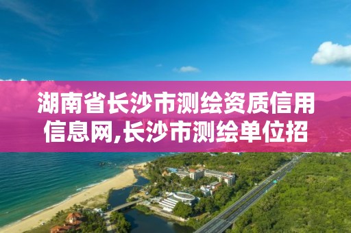 湖南省长沙市测绘资质信用信息网,长沙市测绘单位招聘