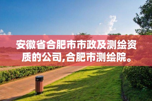 安徽省合肥市市政及测绘资质的公司,合肥市测绘院。