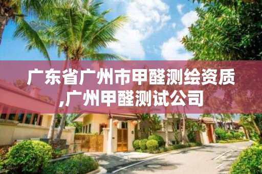 广东省广州市甲醛测绘资质,广州甲醛测试公司