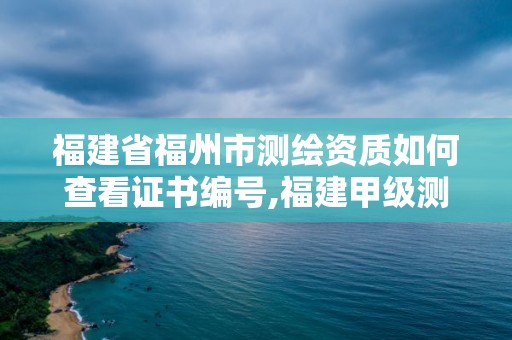 福建省福州市测绘资质如何查看证书编号,福建甲级测绘资质单位