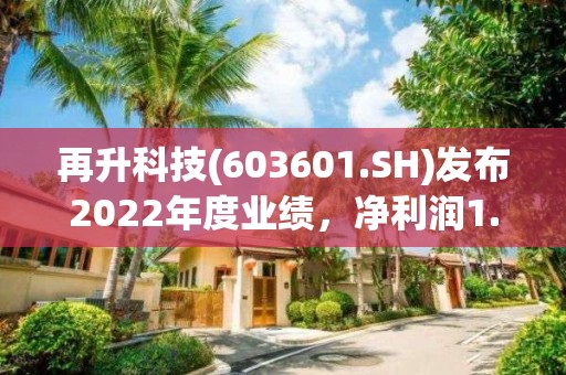 再升科技(603601.SH)发布2022年度业绩，净利润1.51亿元，同比减少39.8%