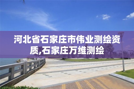 河北省石家庄市伟业测绘资质,石家庄万维测绘