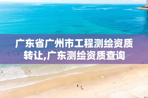 广东省广州市工程测绘资质转让,广东测绘资质查询