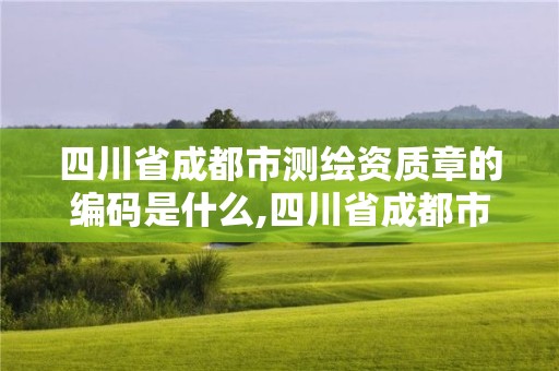 四川省成都市测绘资质章的编码是什么,四川省成都市测绘资质章的编码是什么号。