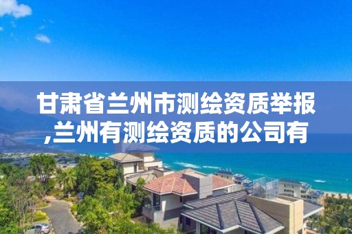 甘肃省兰州市测绘资质举报,兰州有测绘资质的公司有