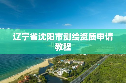 辽宁省沈阳市测绘资质申请教程